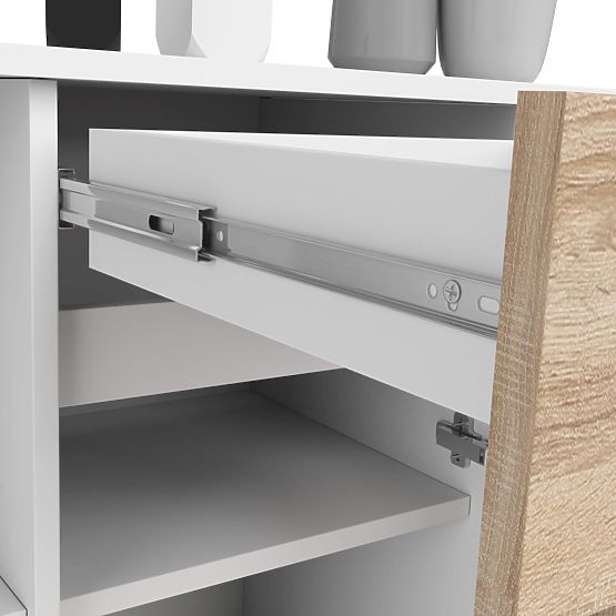 KOMODA B-17 120 cm 1 LADICA 1 VRATA PK BIJELA / SONOMA