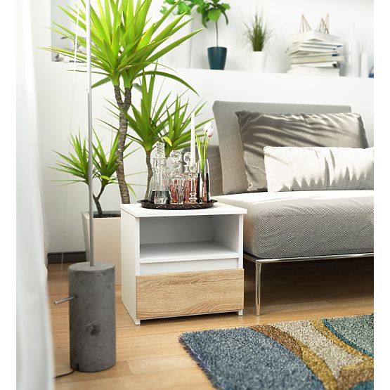 KOMODA CL1 PK BIJELA / HRAST SONOMA