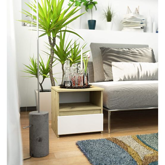 KOMODA CL1 PK HRAST ARTISAN / BIJELA