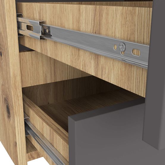 KOMODA CL100 6 LADICA PK HRAST ARTISAN / SIVA