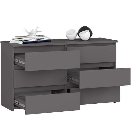 KOMODA CL100 6 LADICA PK SIVA