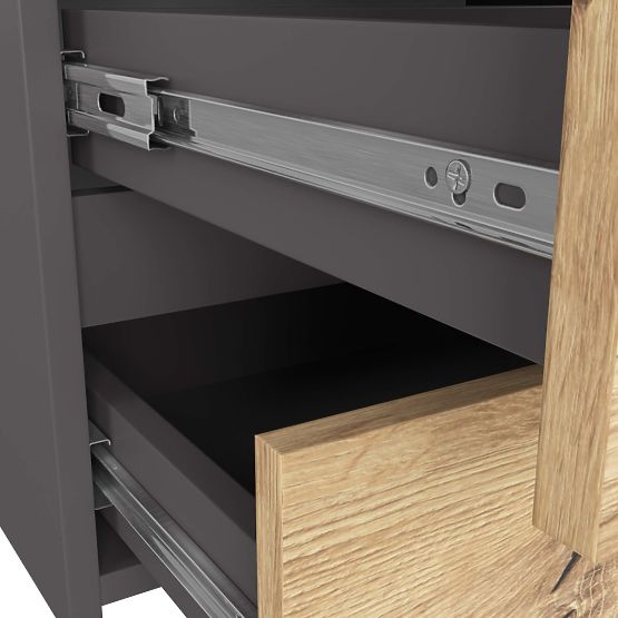 KOMODA CL100 6 LADICA SIVA / HRAST ARTISAN