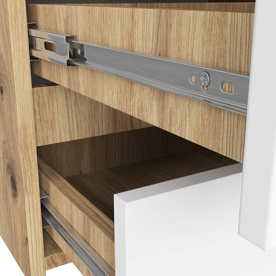 KOMODA CL100 6SZ PK HRAST ARTISAN / BIJELA