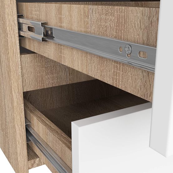KOMODA CL100 6SZ PK HRAST SONOMA / BIJELA