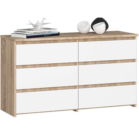 KOMODA CL100 6SZ PK HRAST SONOMA / BIJELA