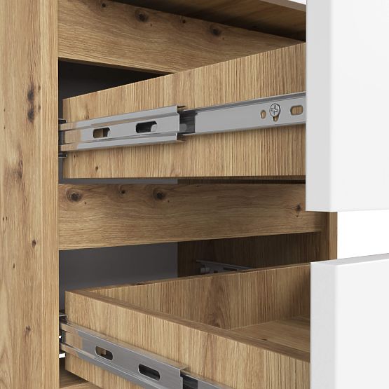 KOMODA CL3/40 HRAST ARTISAN / BIJELA