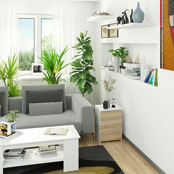 KOMODA CL3/40 PK BIJELA / HRAST SONOMA