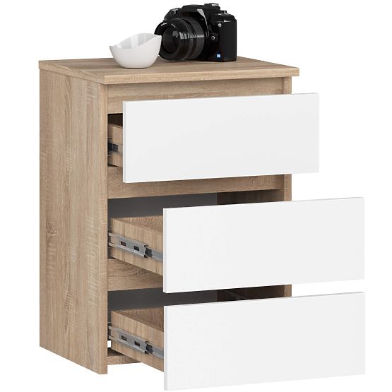 KOMODA CL3/40 PK HRAST SONOMA / BIJELA