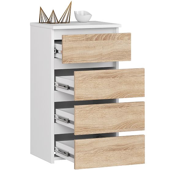 KOMODA CL4 PK BIJELA / HRAST SONOMA