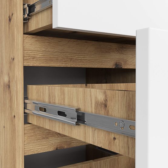 KOMODA CL4 PK HRAST ARTISAN / BIJELA