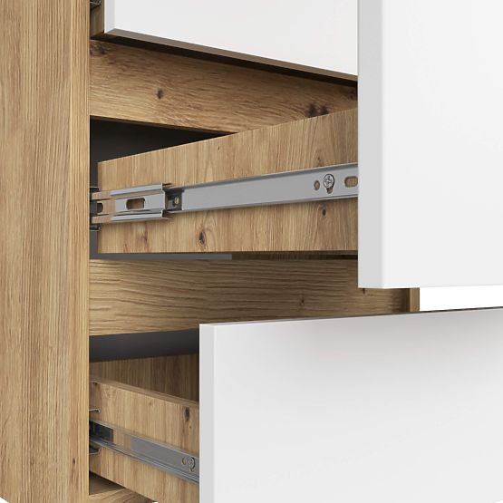 KOMODA CL6 PK HRAST ARTISAN / BIJELA