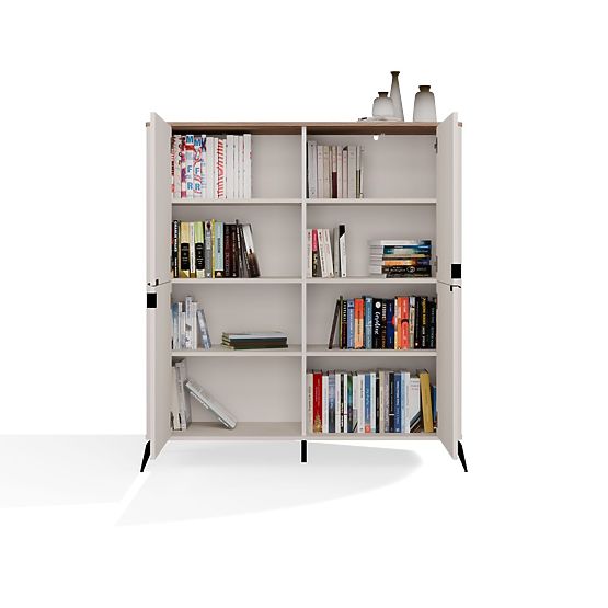 Komoda CORDOBA 4D Kašmir Bež Hrast Castello Ormarić 4 Vrata 8 Polica Dnevni Boravak