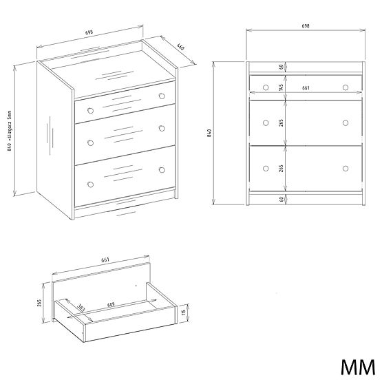 Komoda HOUSTON BIJELA