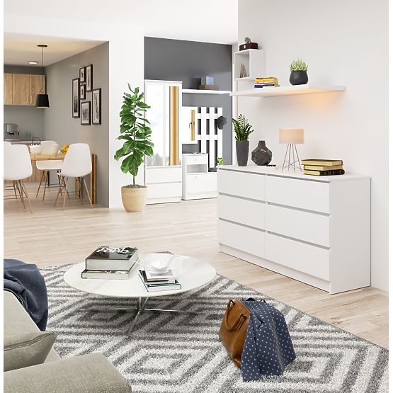 KOMODA K 140 cm 6 LADICA PK BIJELA