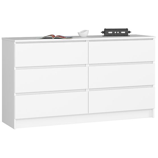 KOMODA K 140 cm 6 LADICA PK BIJELA
