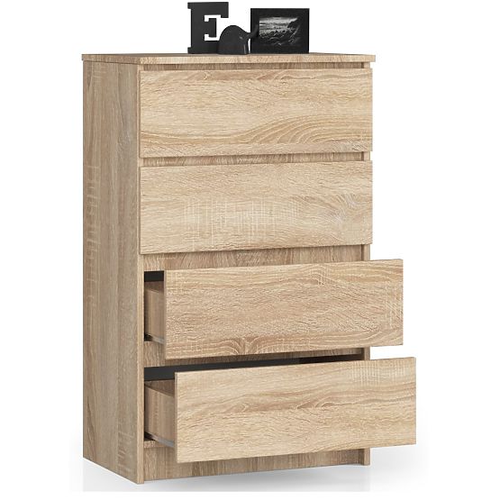 KOMODA K 60 cm 4 LADICE PK HRAST SONOMA