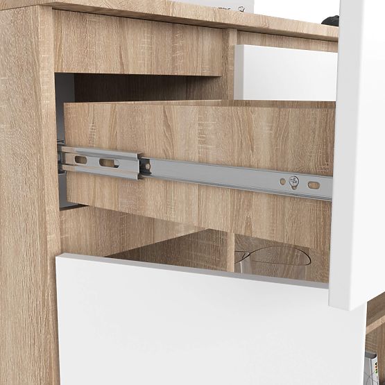 KOMODA K100 2D 3SZ 1P PK HRAST SONOMA / BIJELA