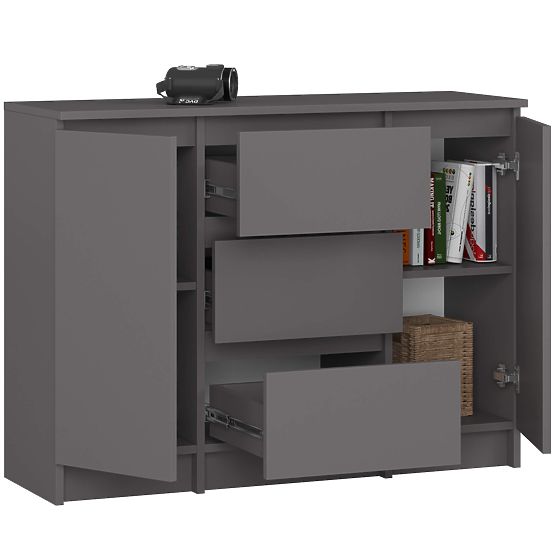 KOMODA K100 2D 3SZ PK GRAFIT SIVA
