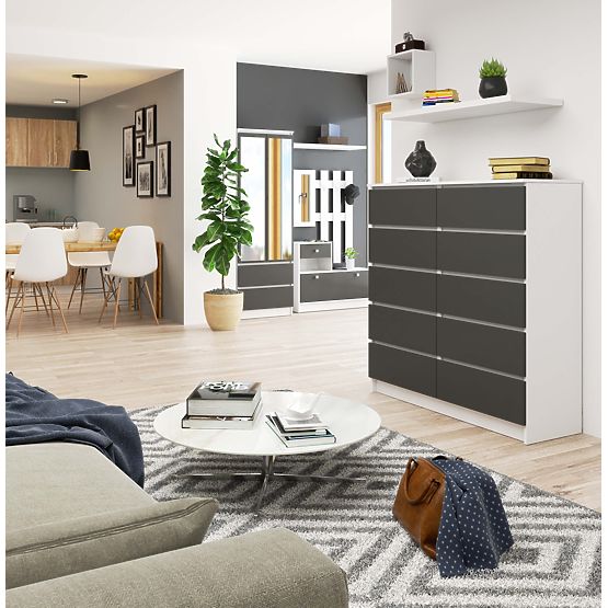 KOMODA K120 10SZ CLP PK BIJELA / SIVA