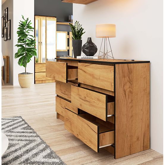 KOMODA K120 6 LADICA CLP HRAST CRAFT