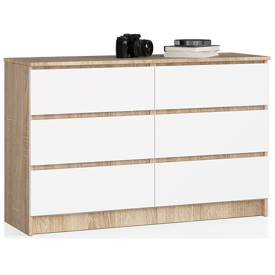 KOMODA K120 6SZ CLP PK HRAST SONOMA / BIJELA