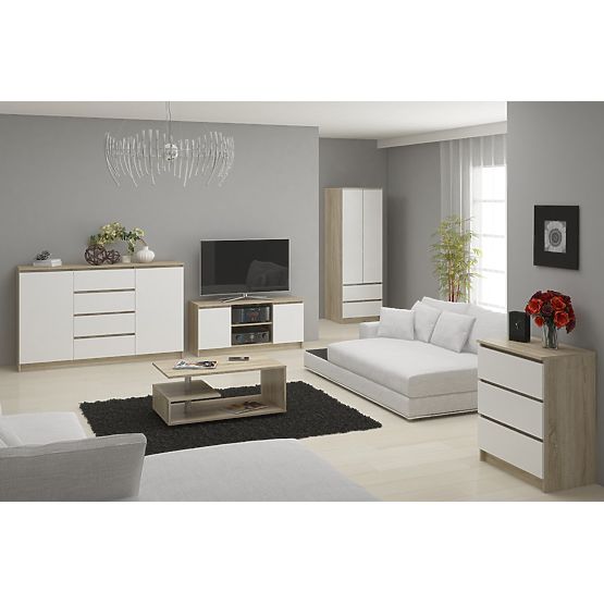 KOMODA K120 6SZ CLP PK HRAST SONOMA / BIJELA