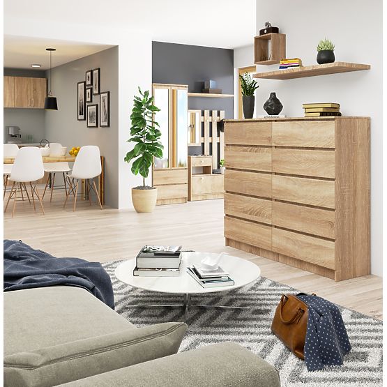 KOMODA K140 10 LADICA CLP PK HRAST SONOMA