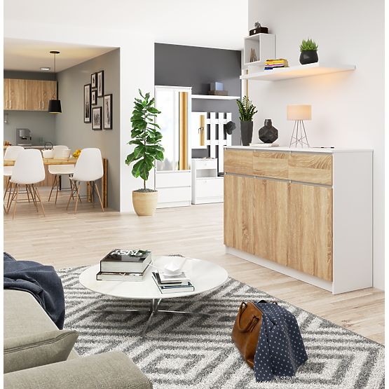 KOMODA K140 3D 3SZ CLP PK BIJELA / SONOMA