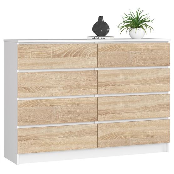 KOMODA K140 8SZ CLP PK BIJELA / SONOMA