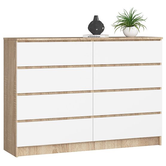 KOMODA K140 8SZ CLP PK SONOMA / BIJELA