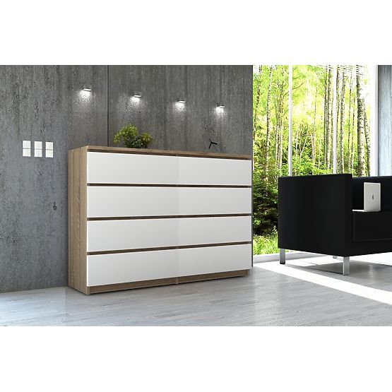 KOMODA K140 8SZ CLP PK SONOMA / BIJELA