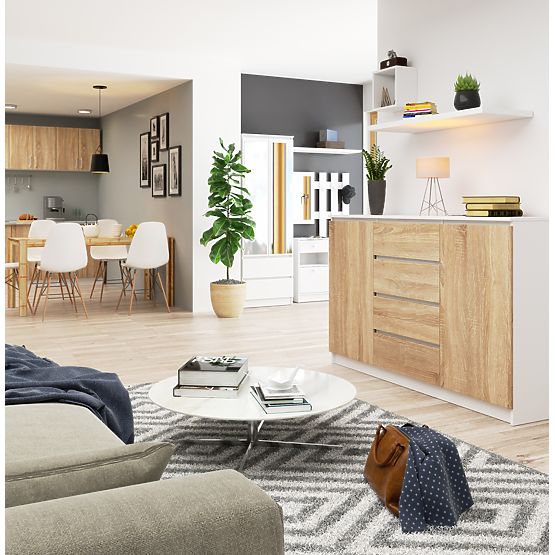 KOMODA K160 2D 4SZ CLP PK BIJELA / SONOMA