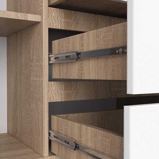 KOMODA K160 2D 4SZ CLP PK HRAST SONOMA / BIJELA