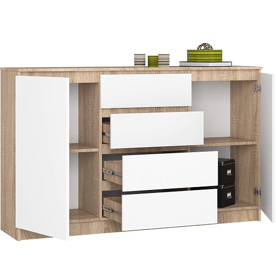 KOMODA K160 2D 4SZ CLP PK HRAST SONOMA / BIJELA