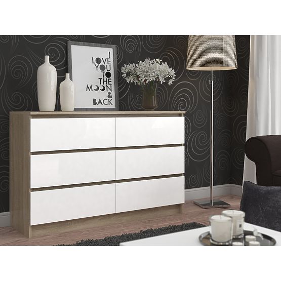 KOMODA K160 6SZ CLP PK HRAST SONOMA / BIJELA
