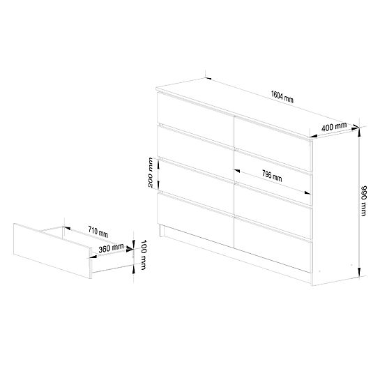 KOMODA K160 8SZ CLP PK BIJELA