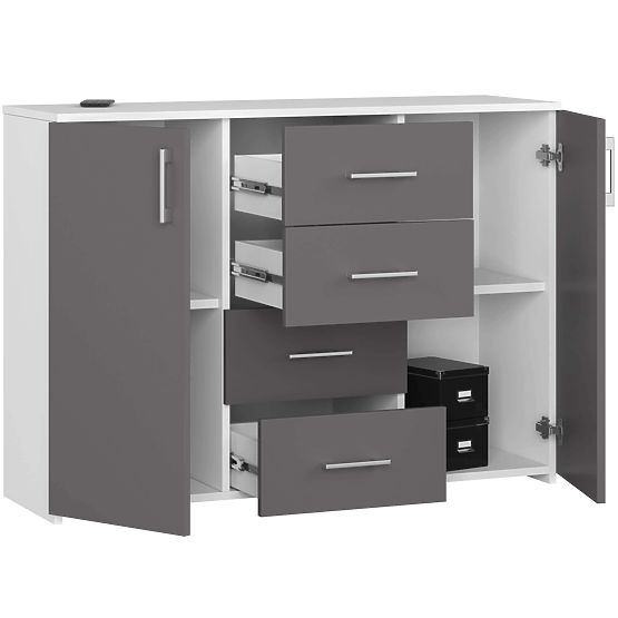 KOMODA K45 PK BIJELA / GRAFITNO SIVA