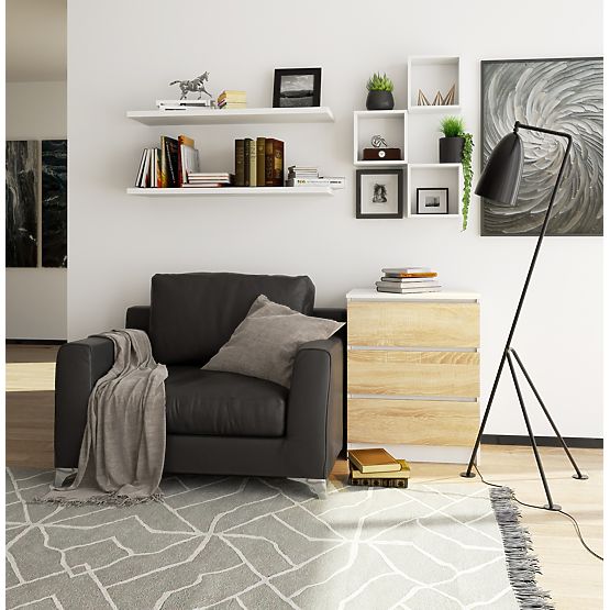 KOMODA K60 3 LADICE CLP BIJELA / SONOMA