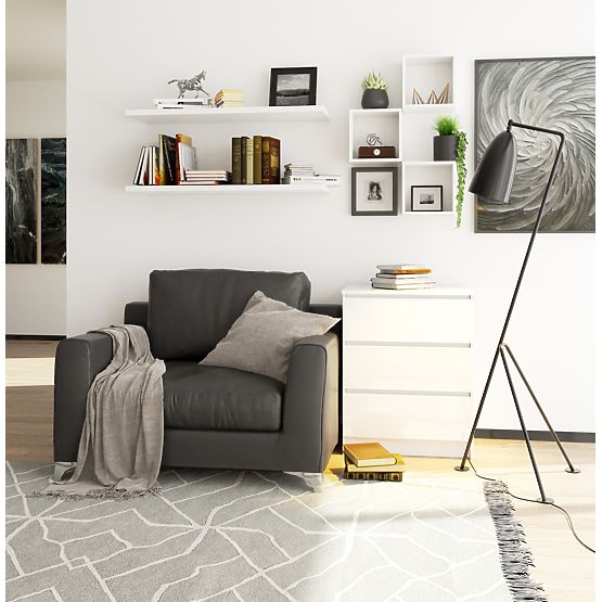 KOMODA K60 3 LADICE CLP PK BIJELI SJAJ