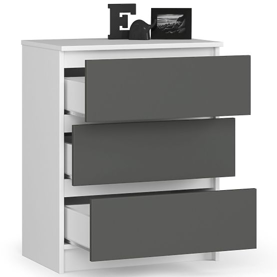 KOMODA K60 3SZ CLP BIJELA / SIVA