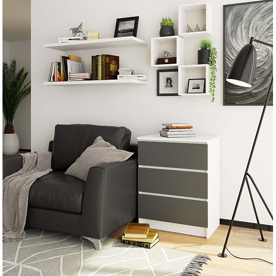 KOMODA K60 3SZ CLP BIJELA / SIVA