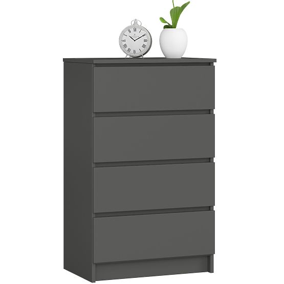 KOMODA K60 4 LADICE CLP PK GRAFIT SIVA