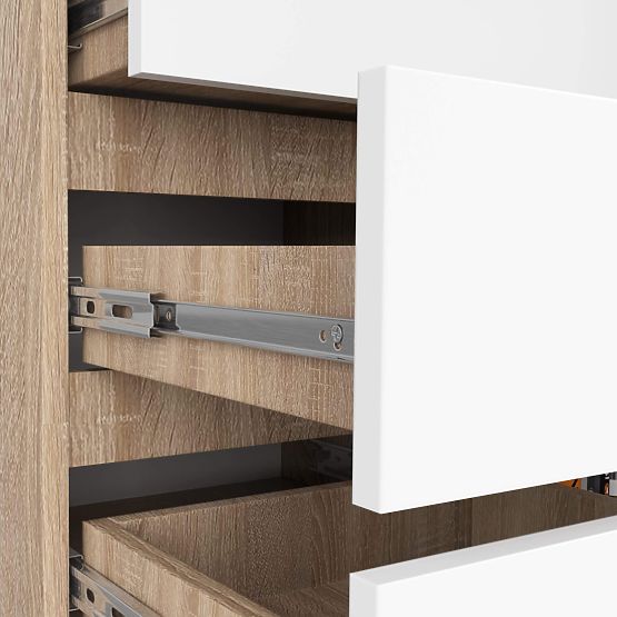 KOMODA K80 1D 5SZ PK HRAST SONOMA / BIJELA