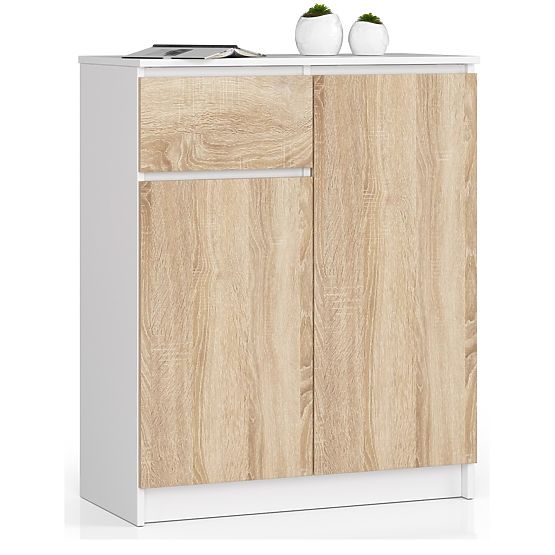 KOMODA K80 2D 1SZ CLP PK BIJELA / HRAST SONOMA