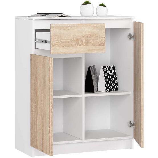 KOMODA K80 2D 1SZ CLP PK BIJELA / HRAST SONOMA