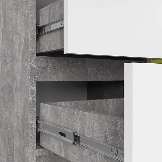 KOMODA K80 JERRY 1D 3SZ PK BETON / BIJELA