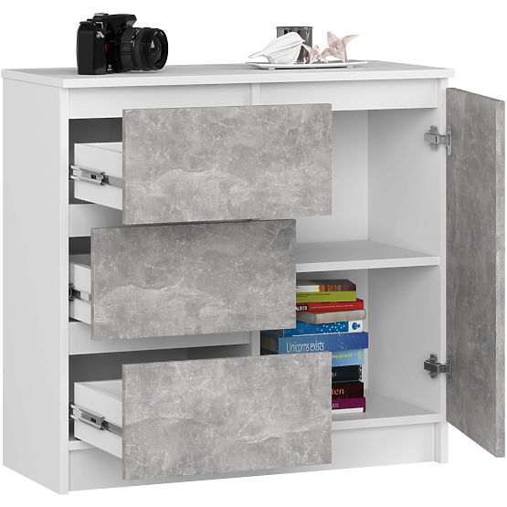 KOMODA K80 JERRY 1D 3SZ PK BIJELA / BETON