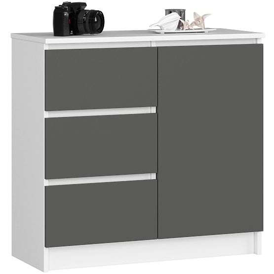 KOMODA K80 JERRY 1D 3SZ PK BIJELA / GRAFITNO SIVA