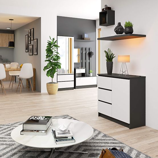 KOMODA K80 JERRY 1D 3SZ PK GRAFIT SIVA / BIJELA