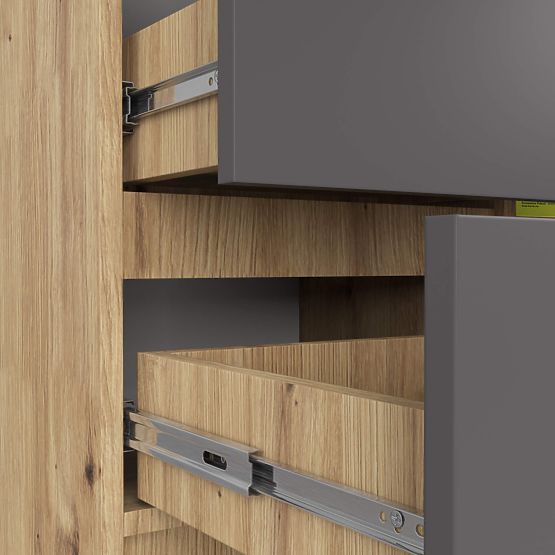 KOMODA K80 JERRY 1D 3SZ PK HRAST ARTISAN / GRAFIT SIVA